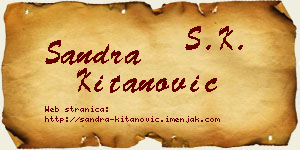Sandra Kitanović vizit kartica